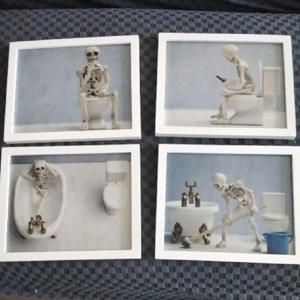 Skeleton Art Print Set
